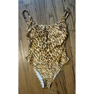Chelsea & Violet Cheeky Tiger Print One Pc. Bathingsuit Swimsuit Women's Size 6